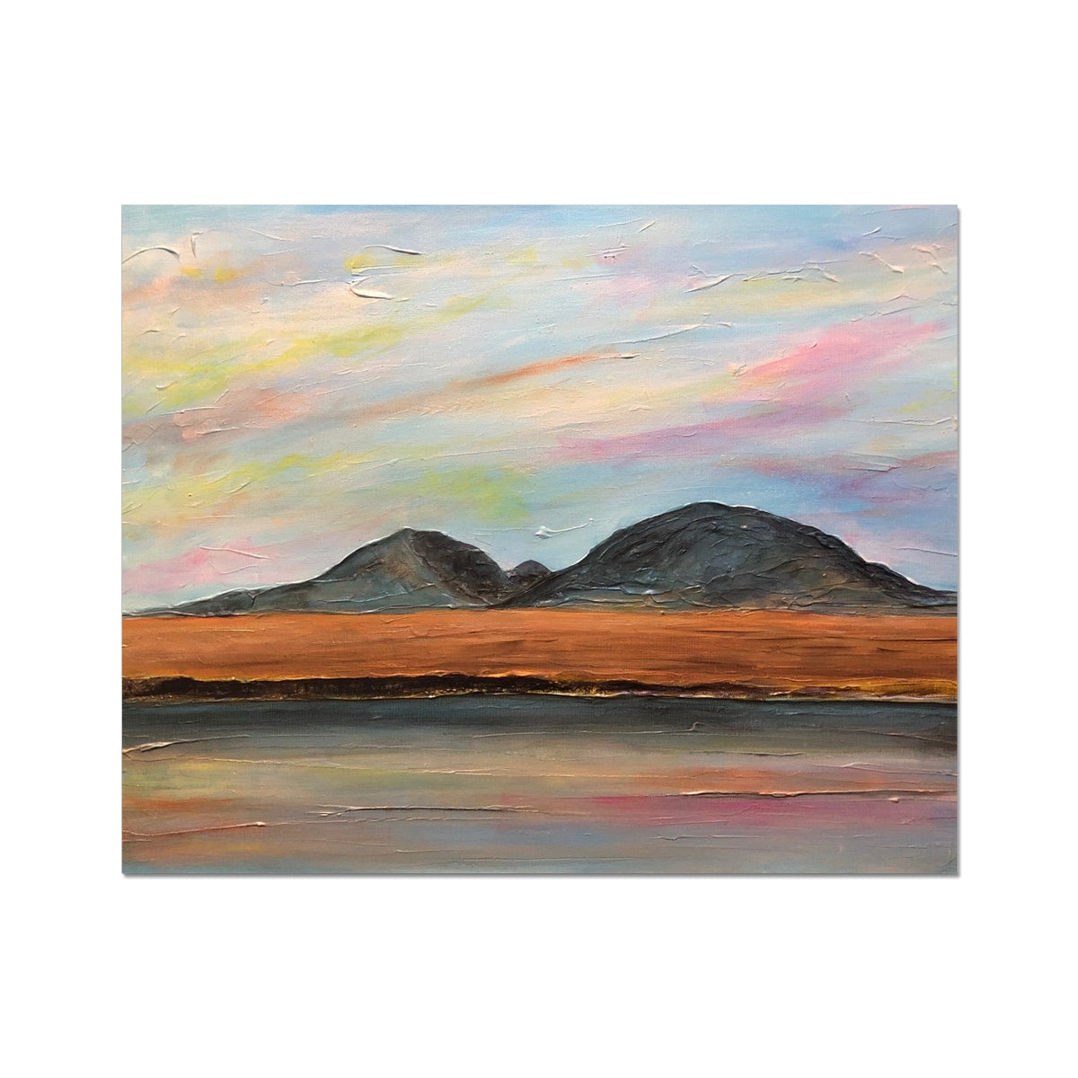 Jura Dawn Artist Proof: muted earth tone mountain landscape print