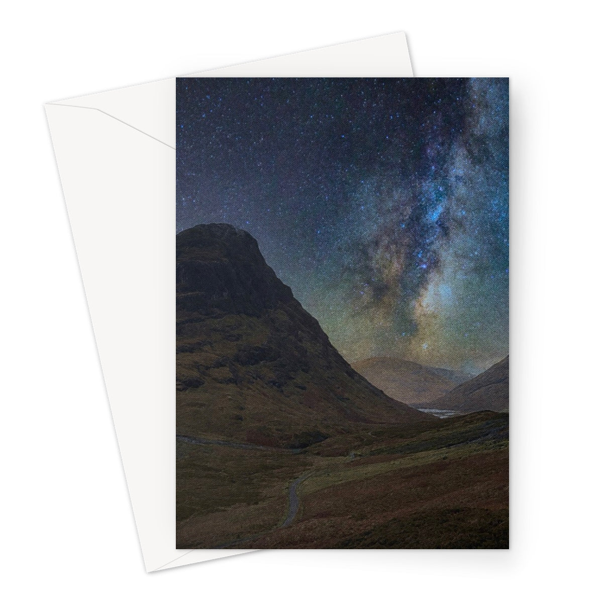 Glencoe Starlight Greeting Card with Night Sky, Mountains, Milky Way