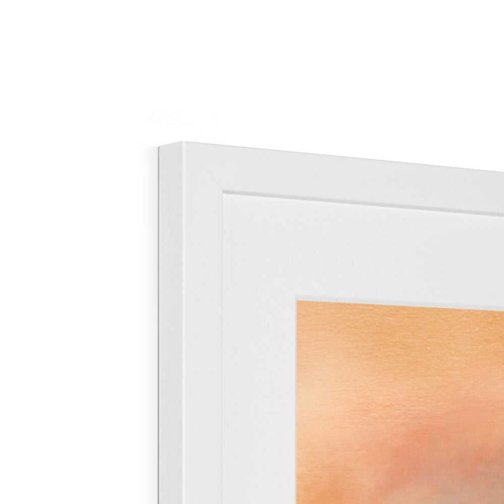 White rectangular frame with Dirleton Castle and Gardens print