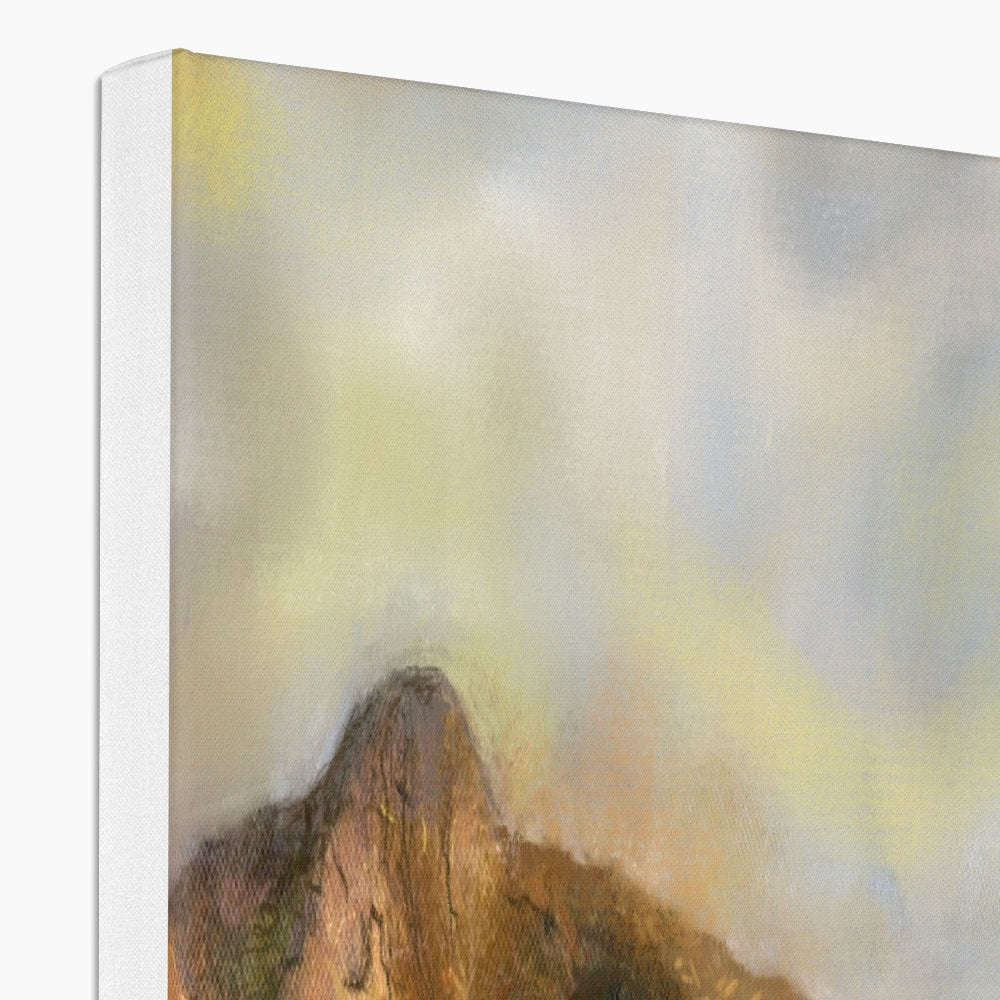 Achiltibuie canvas print of misty mountain peak
