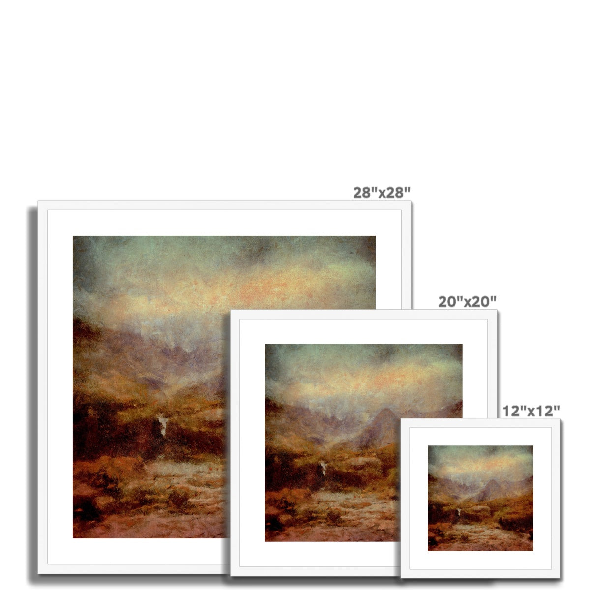 Three Brooding Fairy Pools art prints with moody misty mountains