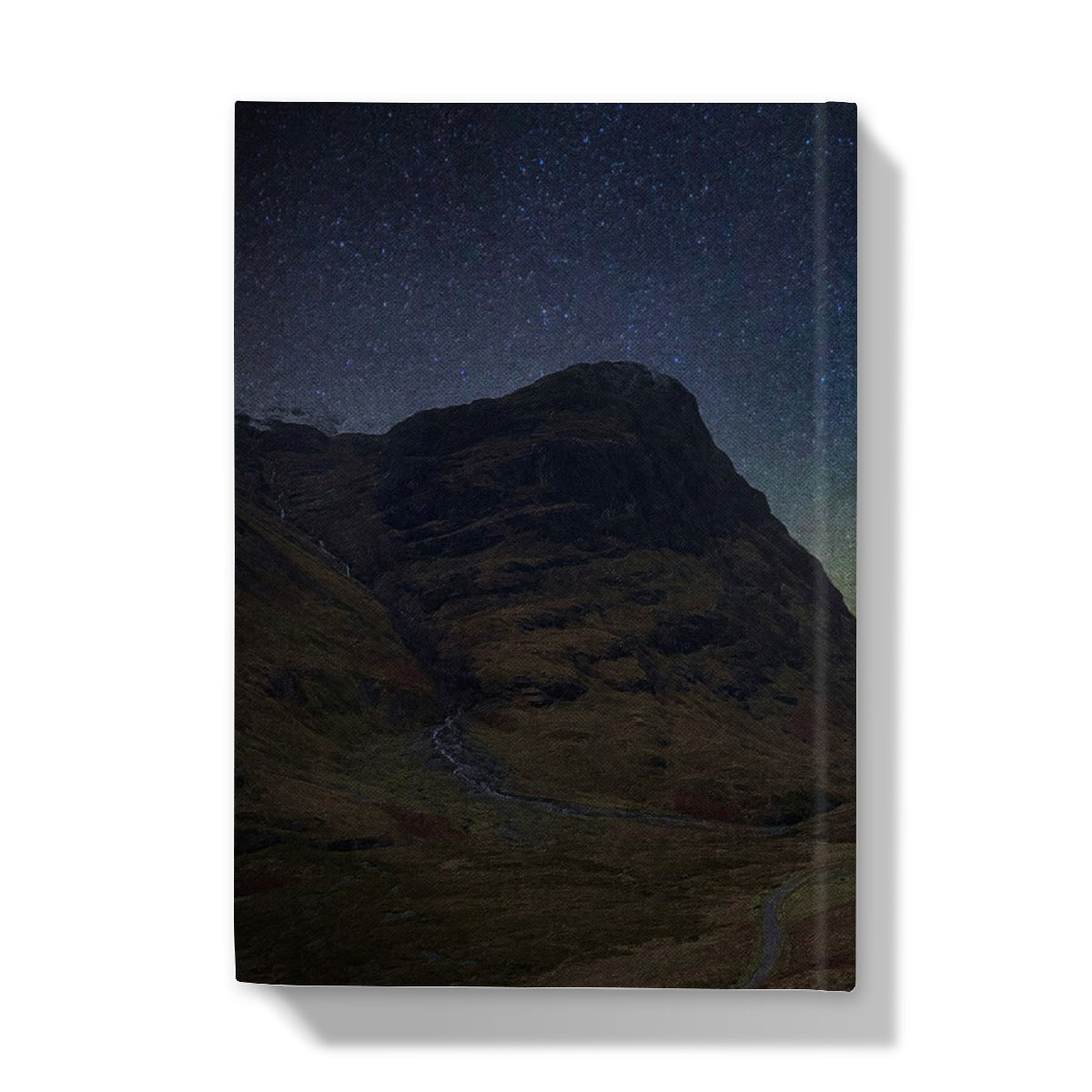 Glencoe Starlight Journal with starry night mountain landscape print