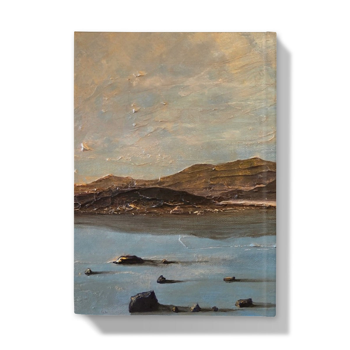 Loch Druidibeg journal with serene coastal canvas print