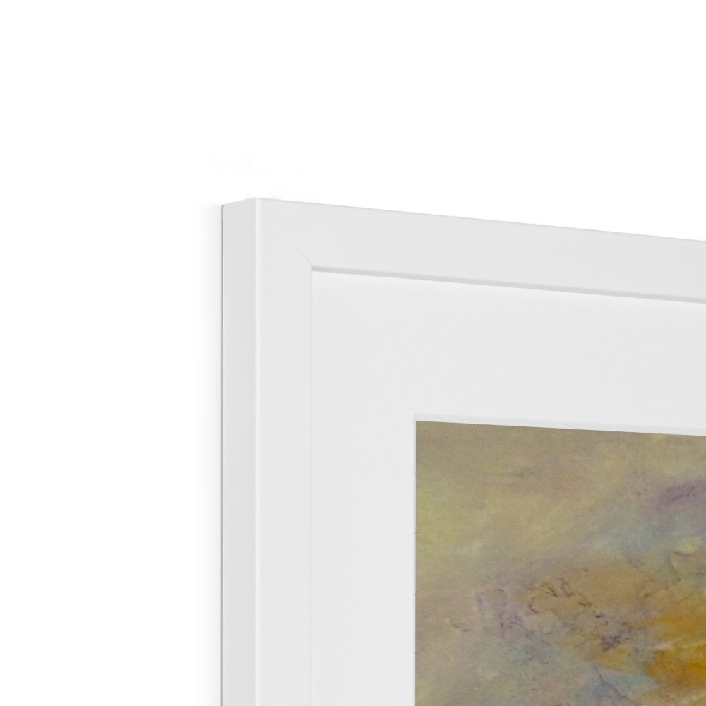 White modern Jura framed and mounted print with minimalist design