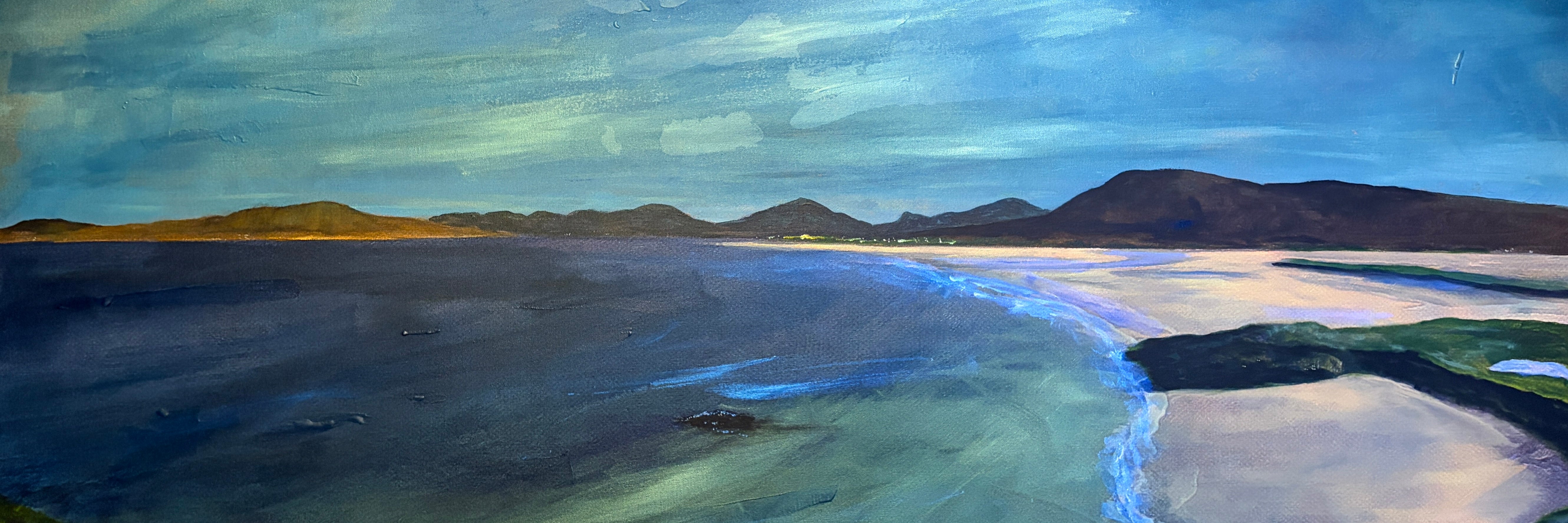 Seilebost Beach Harris panoramic print by Kevin Hunter
