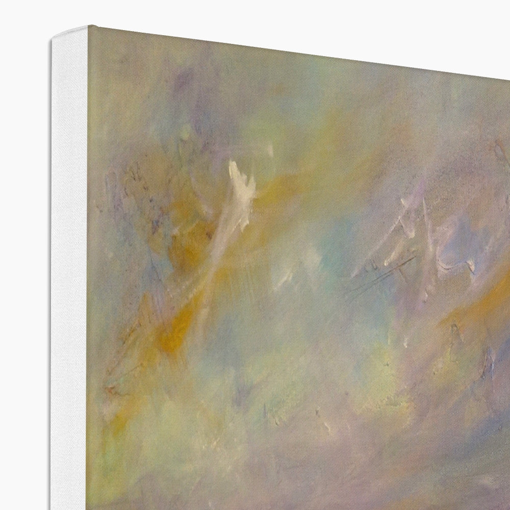 Jura Canvas: Pastel abstract wall art in soft yellow, blue, white hues