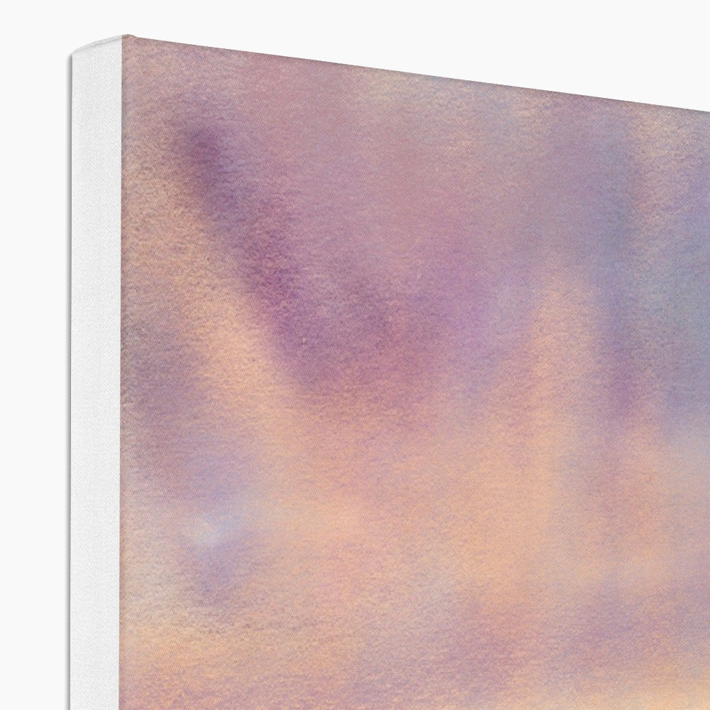 Admiralty Jetty Dusk canvas with lavender and pink abstract art