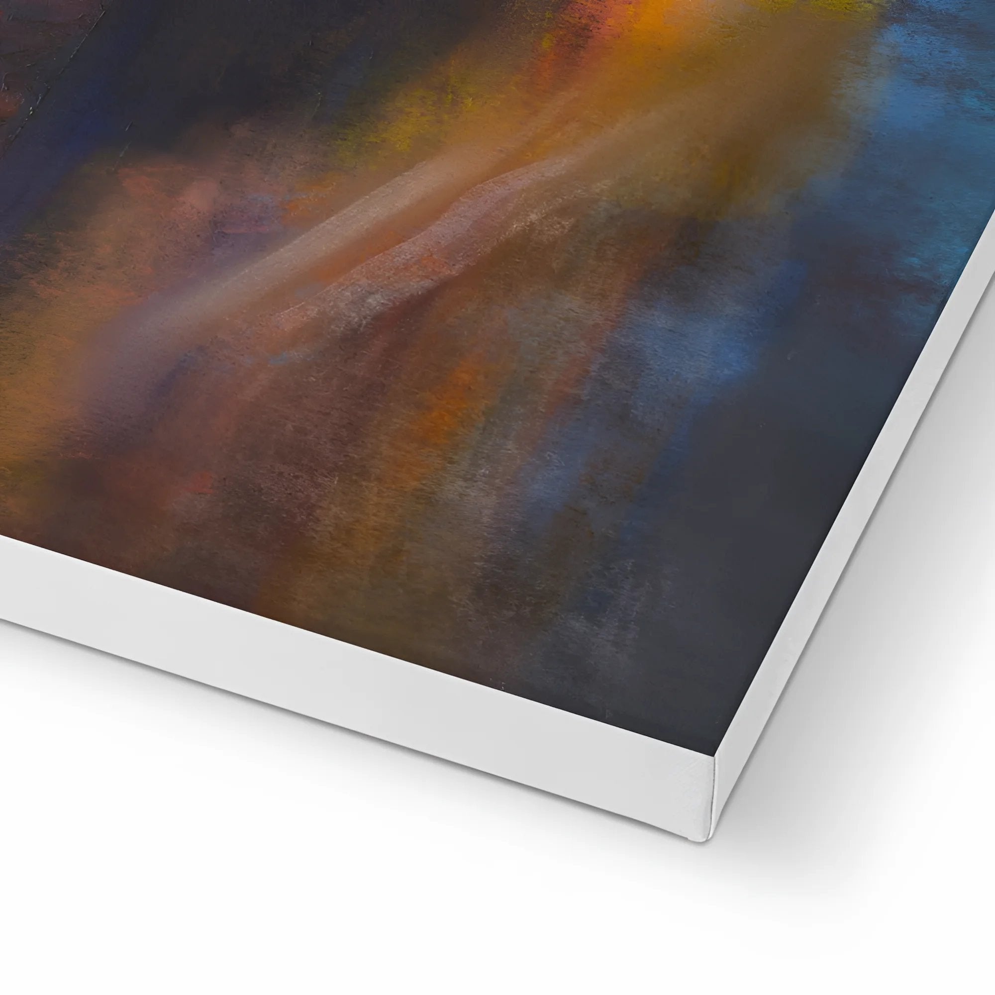 Ailsa Craig Dusk Canvas featuring abstract colorful artwork for vibrant home decor