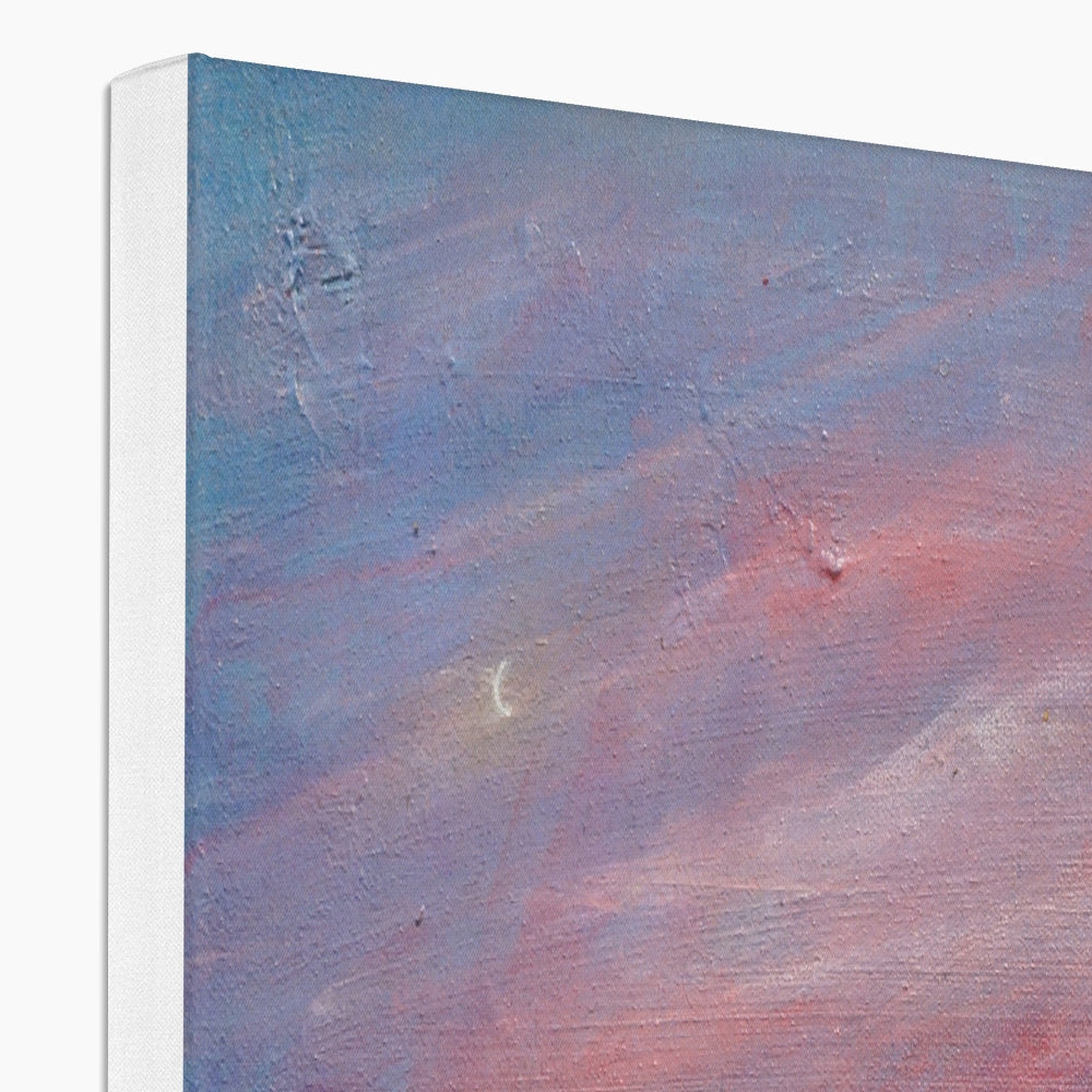 Abstract blue pink textured canvas print Approaching The Cobbler