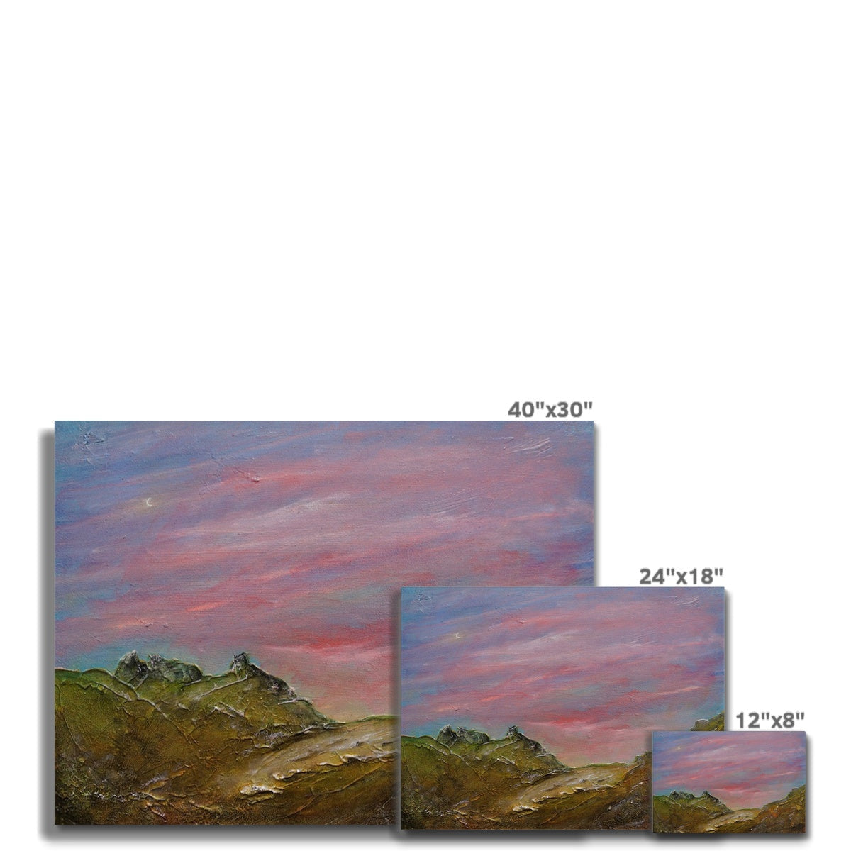 40x30 inch Approaching The Cobbler mountain landscape canvas print