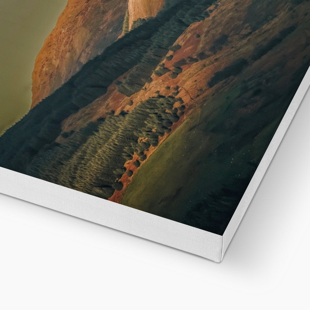 Vibrant Argyll Moon canvas print of textured mountain landscape