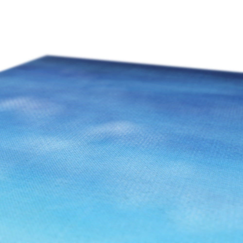 Blue gradient watercolor painting on Arran & Ailsa Craig canvas print