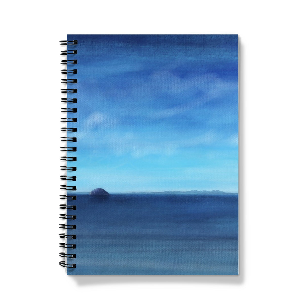 Spiral-bound Arran & Ailsa Craig Notebook with ocean scene cover