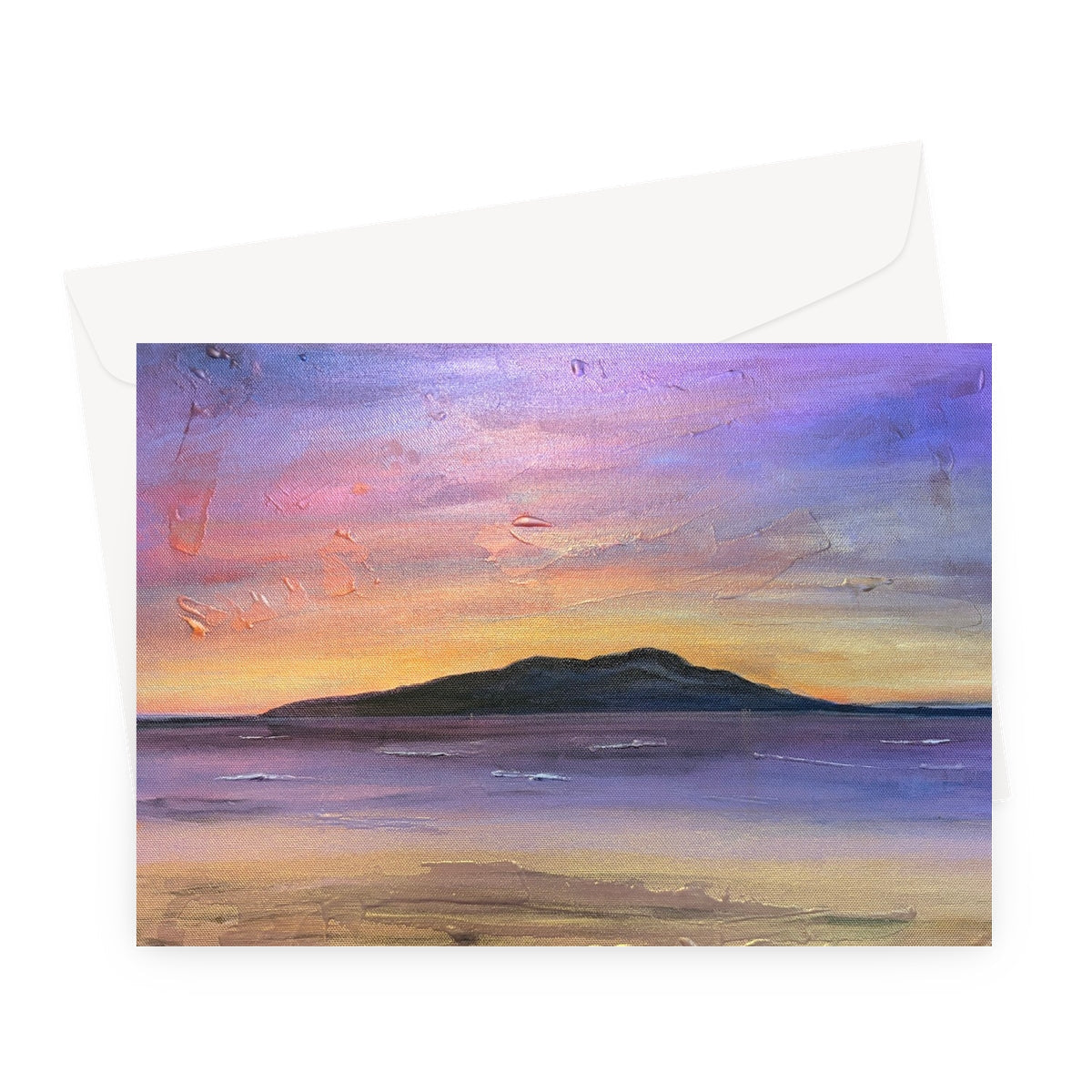 Arran Amethyst Greeting Card - Art Gallery Scotland - Free Shipping Worldwide