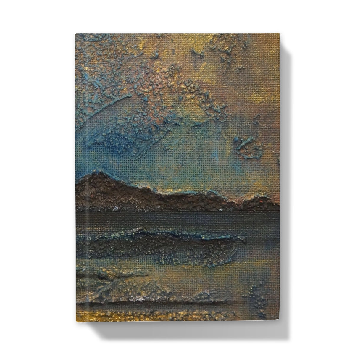 Arran Moonlight journal with abstract earthy mountain painting