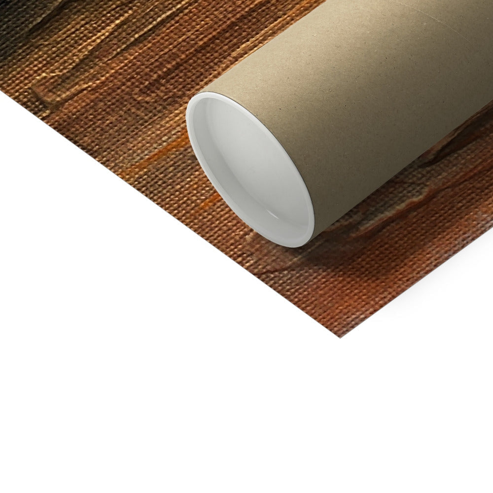 Arran Summer Nights artist proof print in beige cardboard tube with white lining