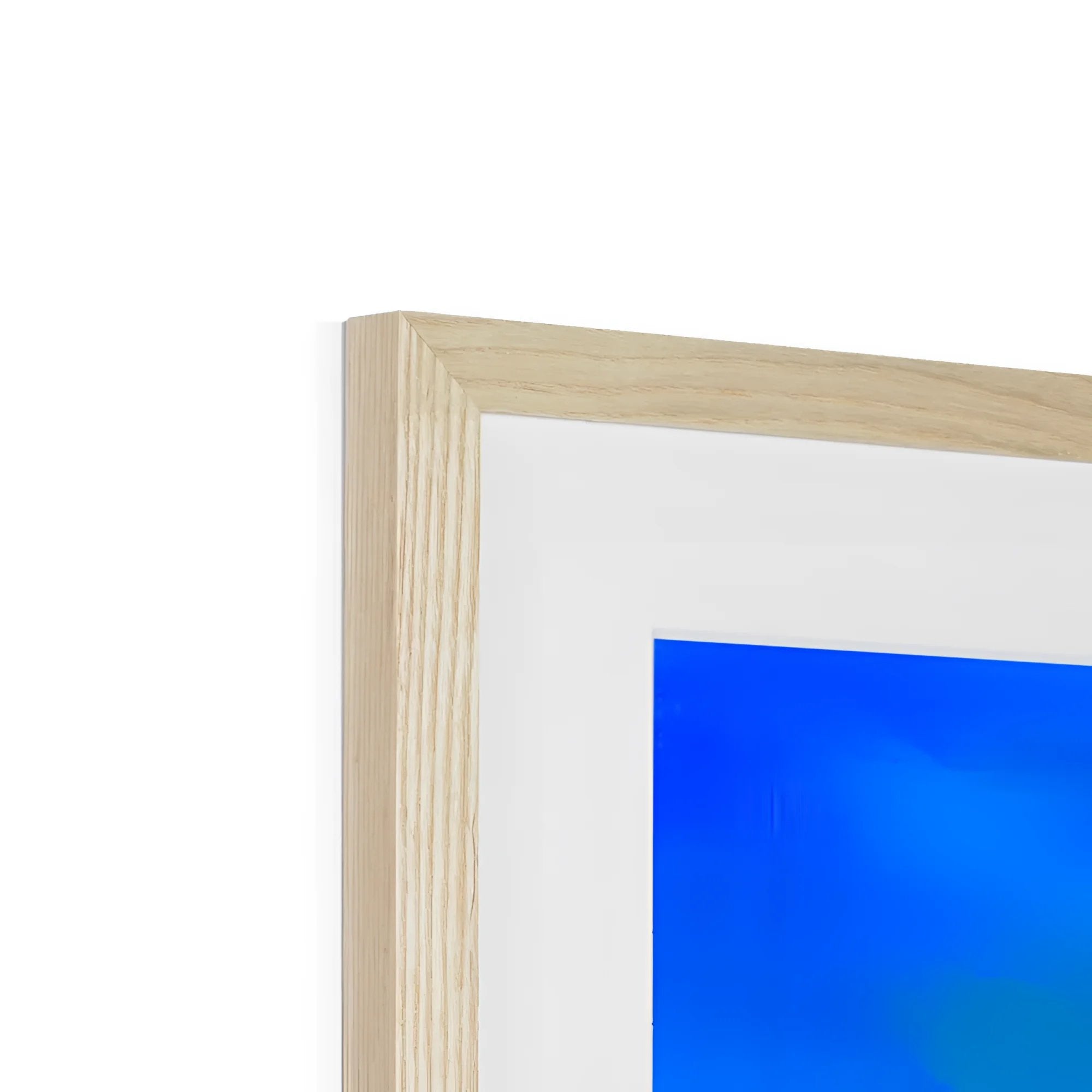 Light wood picture frame with a white mat for Arran Sunset Framed & Mounted Print