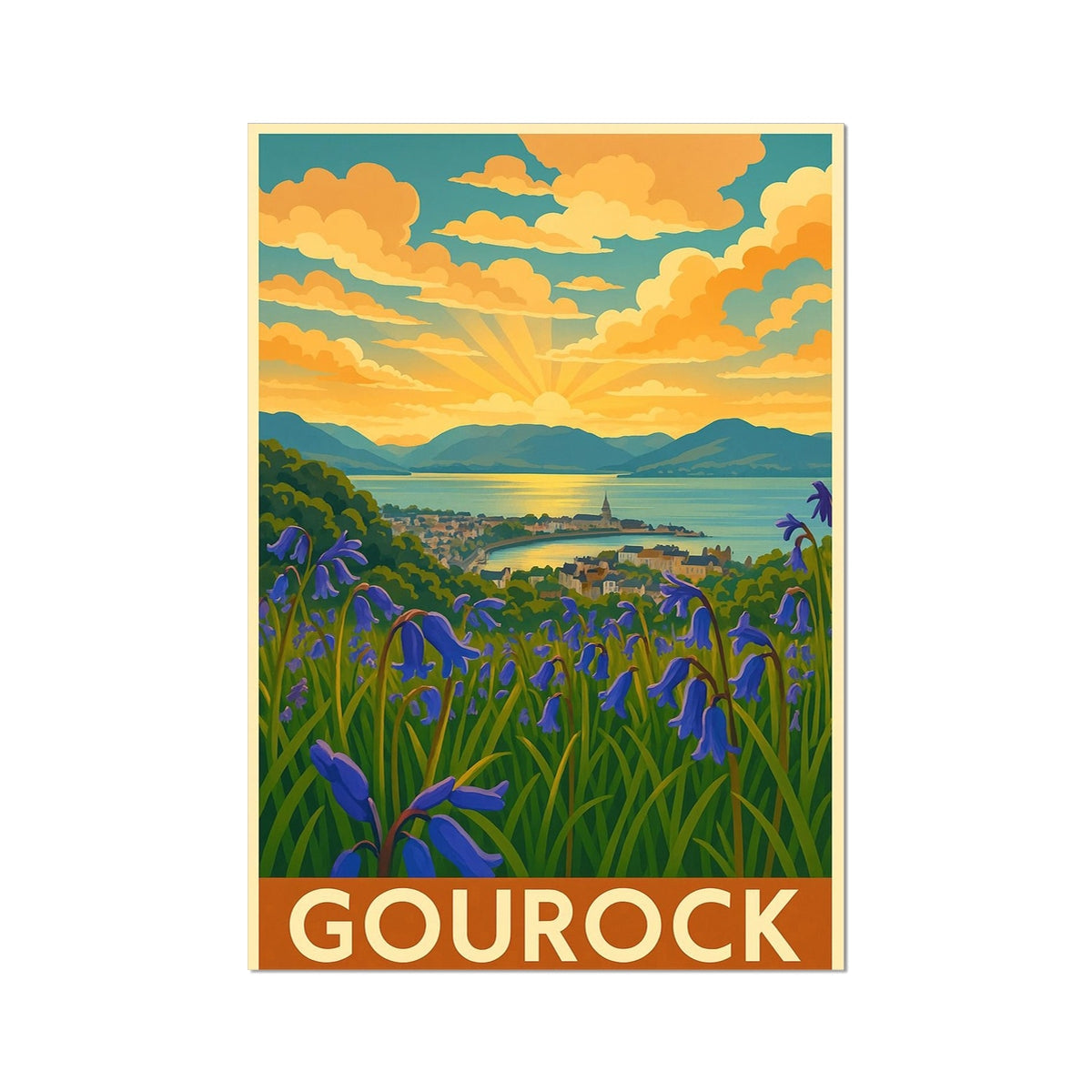 Gourock Bluebells Fine Art Print