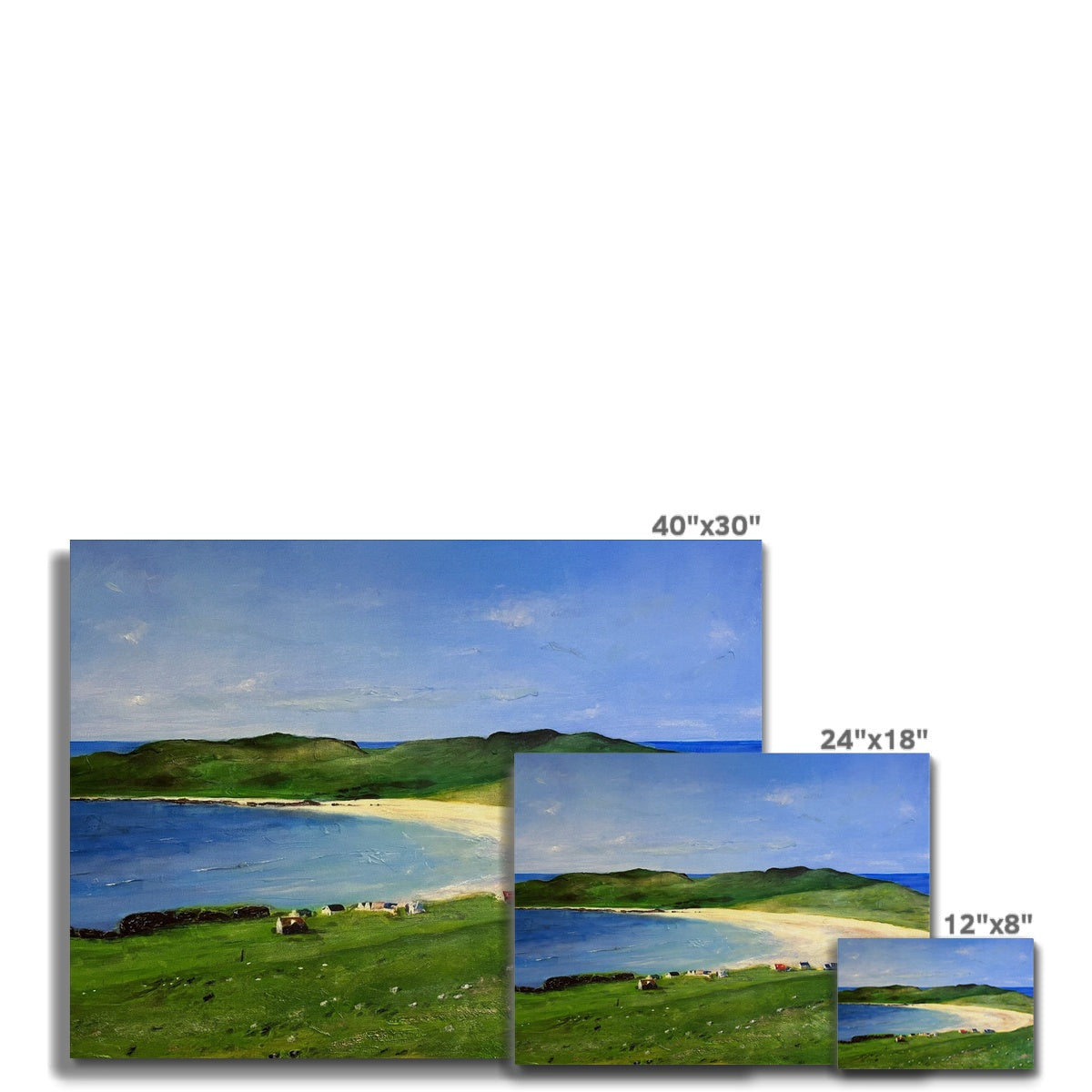 Balephuil Beach Tiree 40x30 inch coastal canvas print