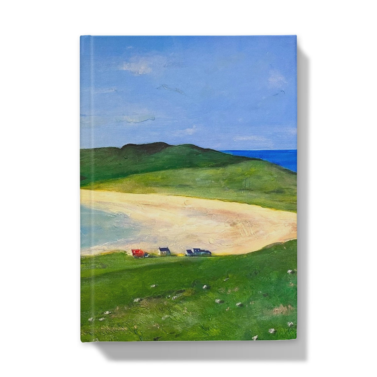 Balephuil Beach Tiree Hardback Journal with minimalist beach scene