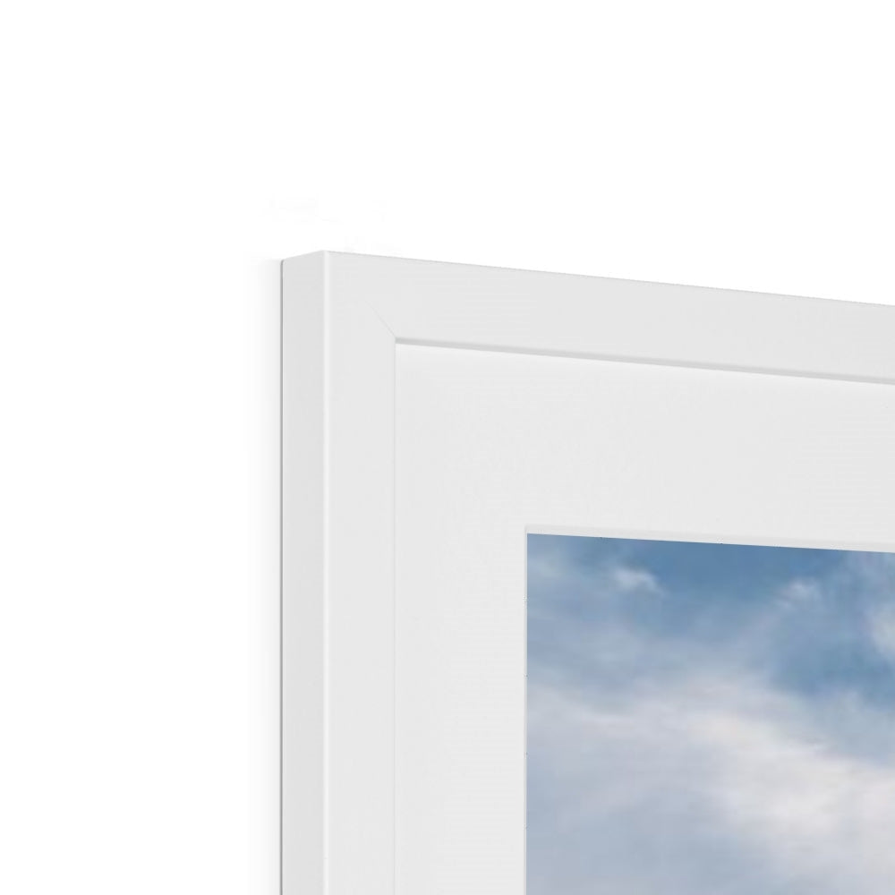 White wooden framed cloud print from Ballachulish Bridge art