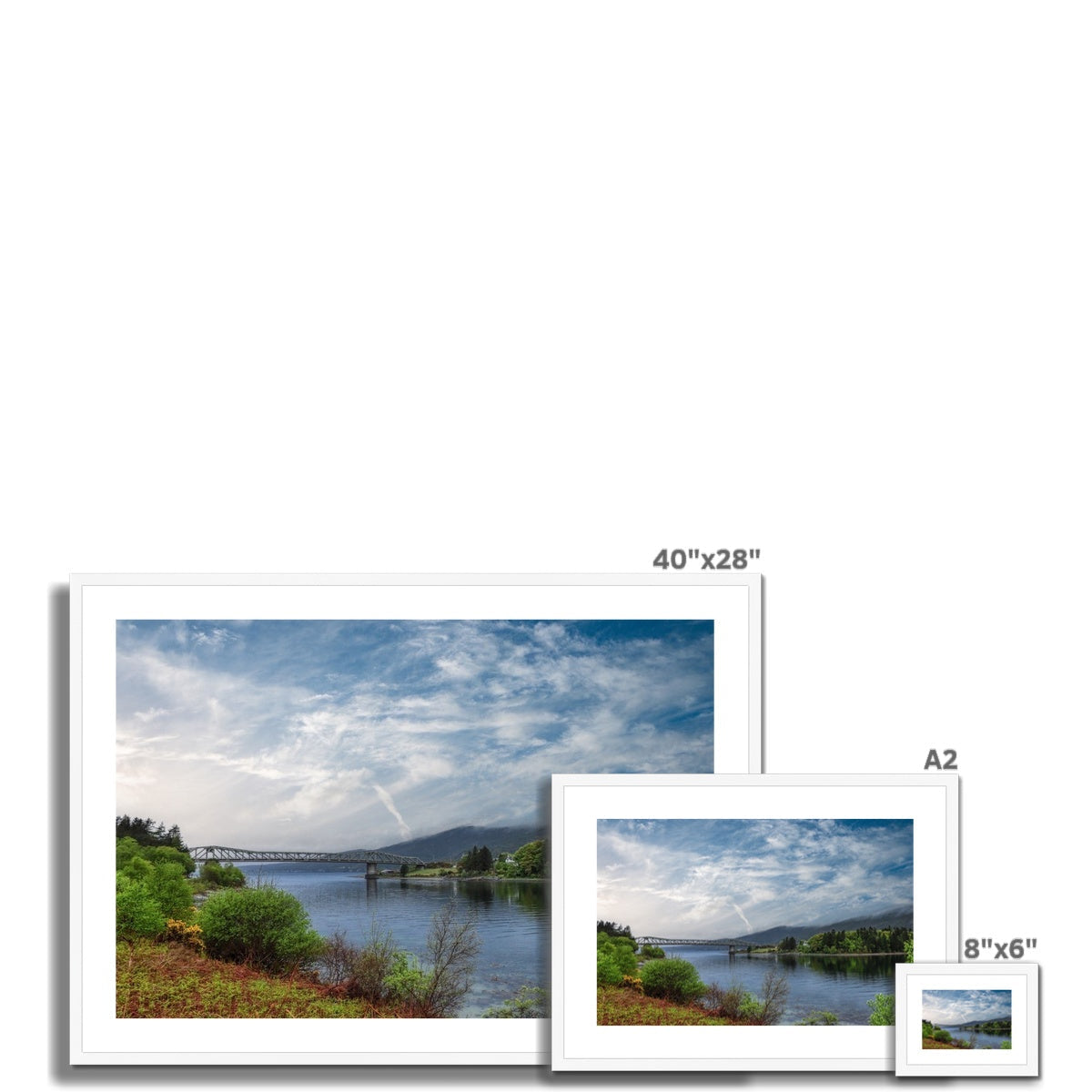 40x28 inch Ballachulish Bridge framed landscape print