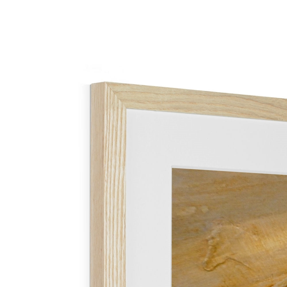 IKEA Ribba frame with white mat and Bass Rock Dawn abstract art print