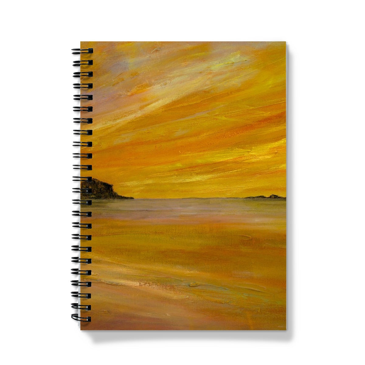 Bass Rock Dusk notebook with sunset landscape cover