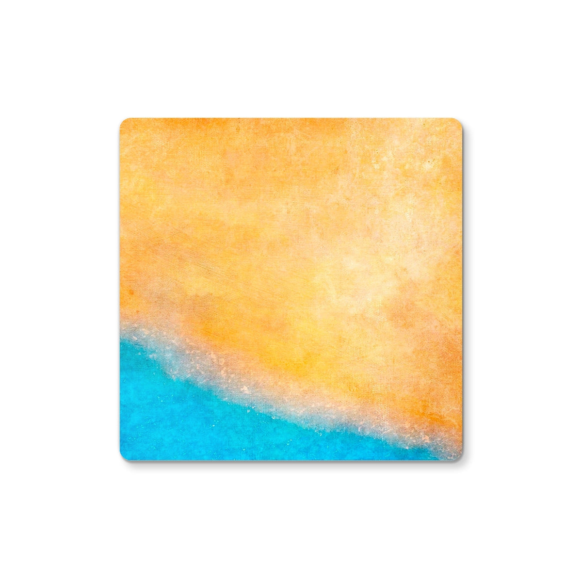 Yellow and blue abstract art on The Beach Coaster
