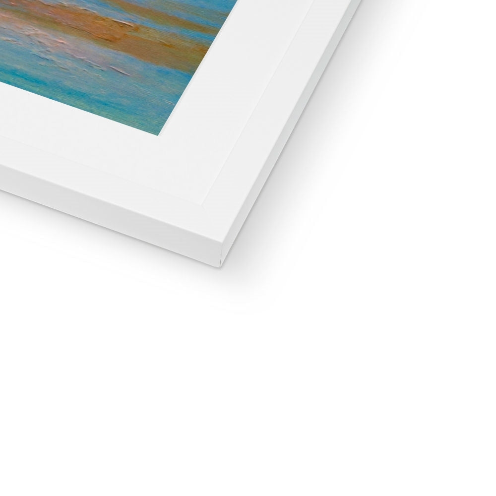 White matte frame with Ben Lomond and Dumbarton Rock abstract print