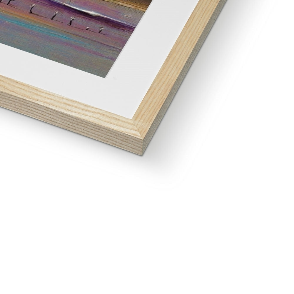 Ben Lomond Art Prints: wooden frame with white mat and abstract artwork