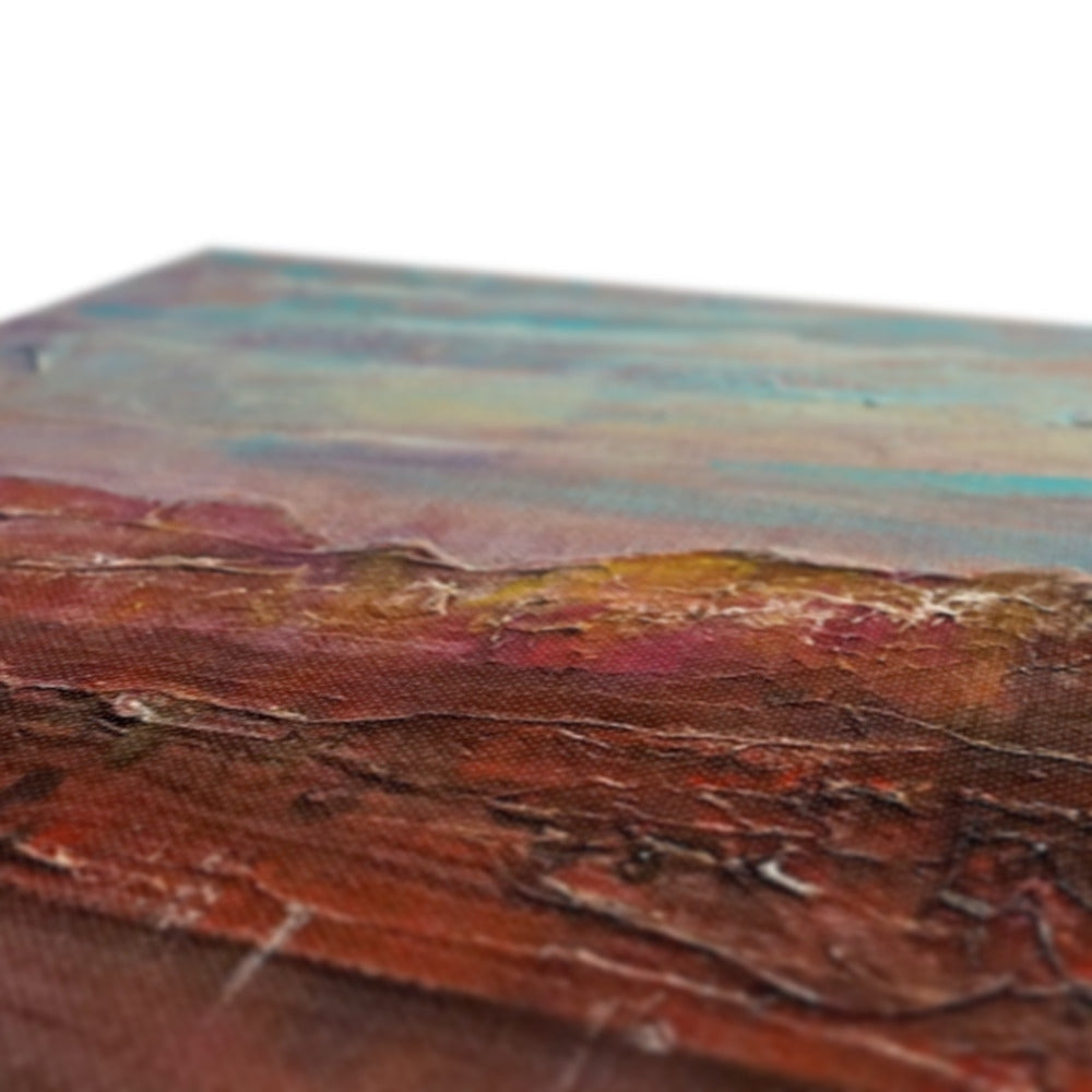 Iridescent red and green layered paper art on Ben Nevis Canvas Prints