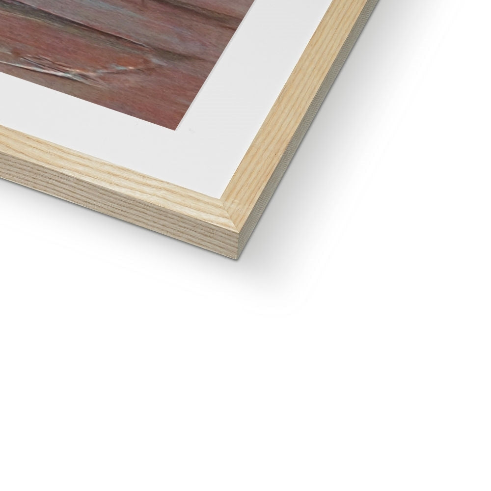 Ben Nevis Art Print in Wooden Frame with White Mat and Brown Grain