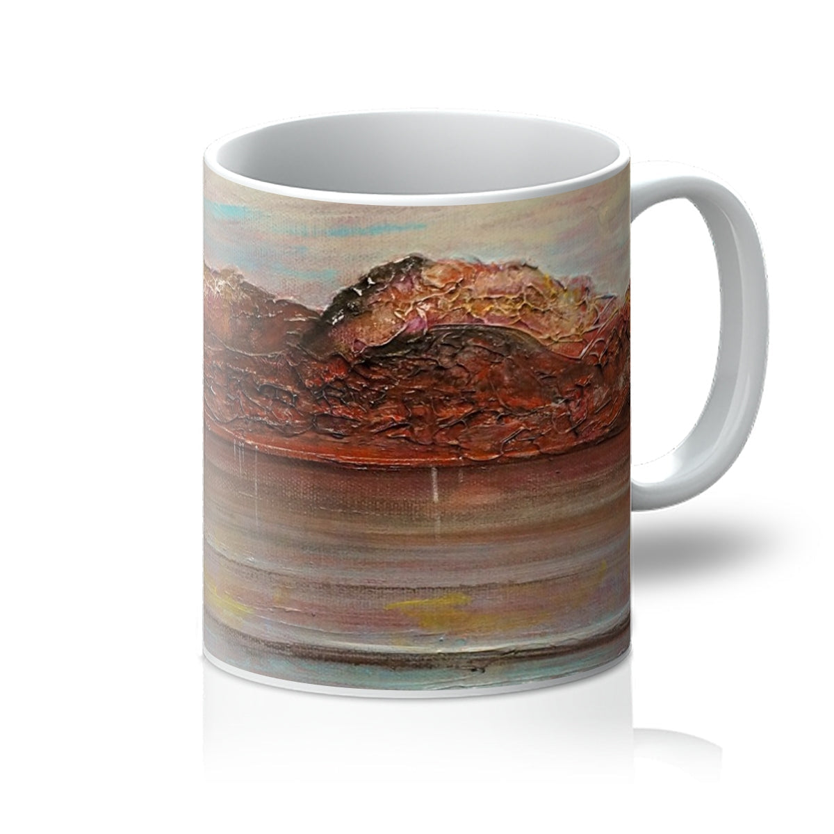 Ben Nevis ceramic mug with abstract earthy landscape design