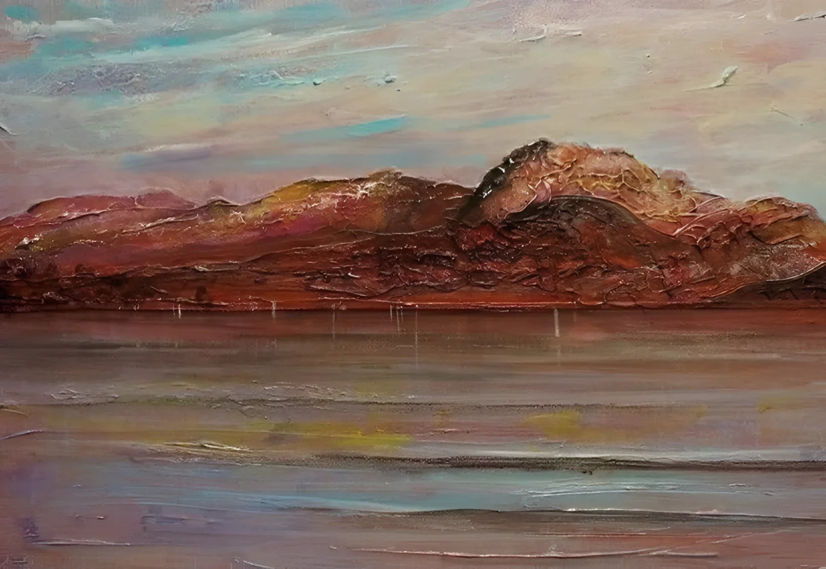 Textured mountain landscape painting titled Ben Nevis Original Painting