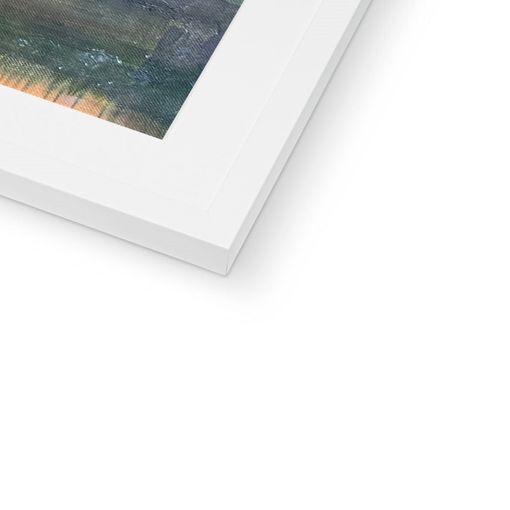 White matte picture frame with thin profile and clean lines for Ben Tee Invergarry print