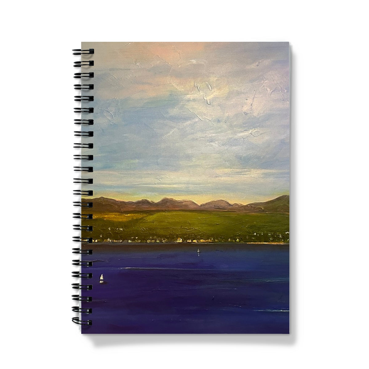 Spiral-bound The Biggie Notebook with scenic landscape painting cover for note-taking