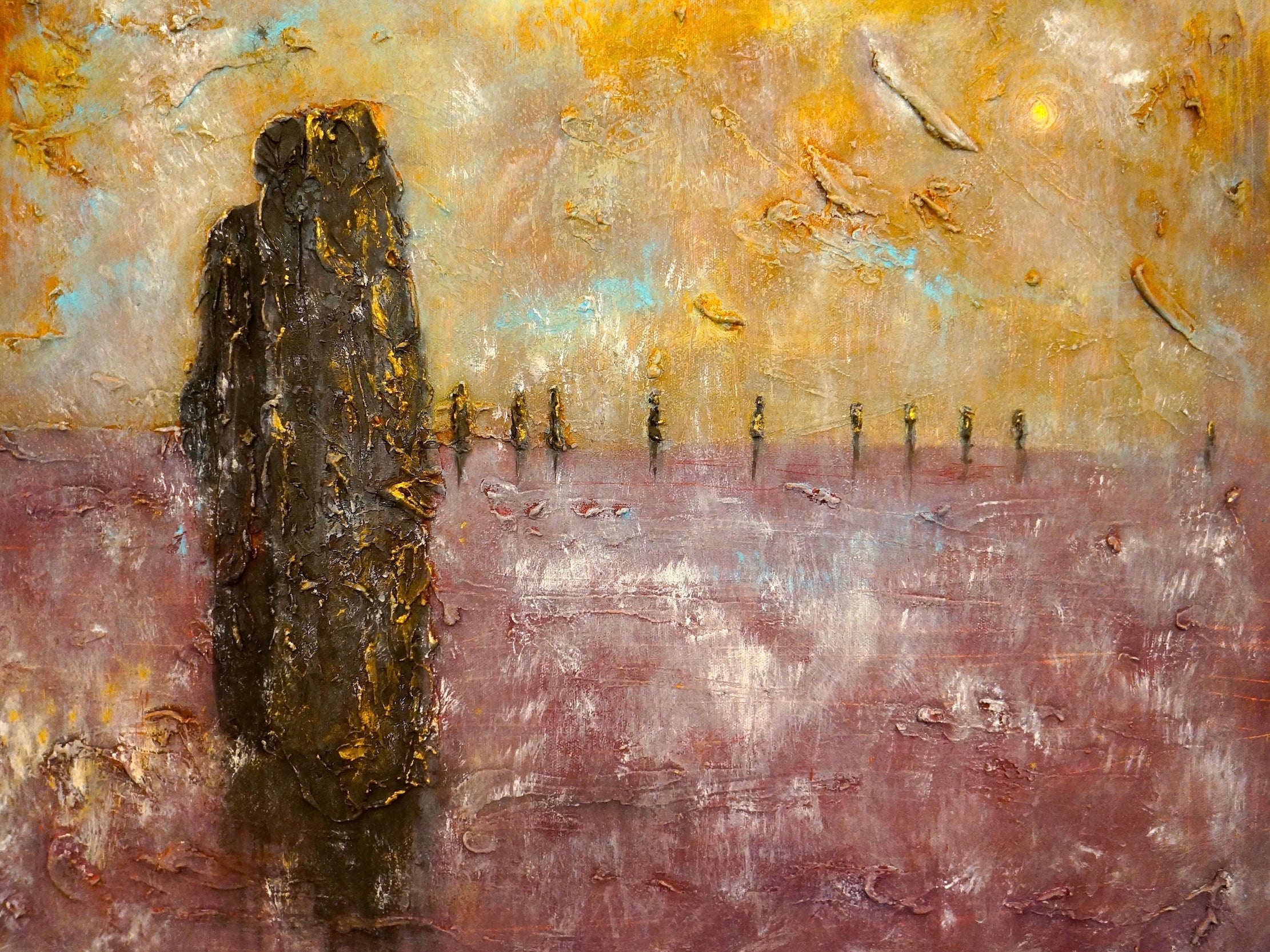 Textured abstract painting from Brodgar Mist Original Painting collection