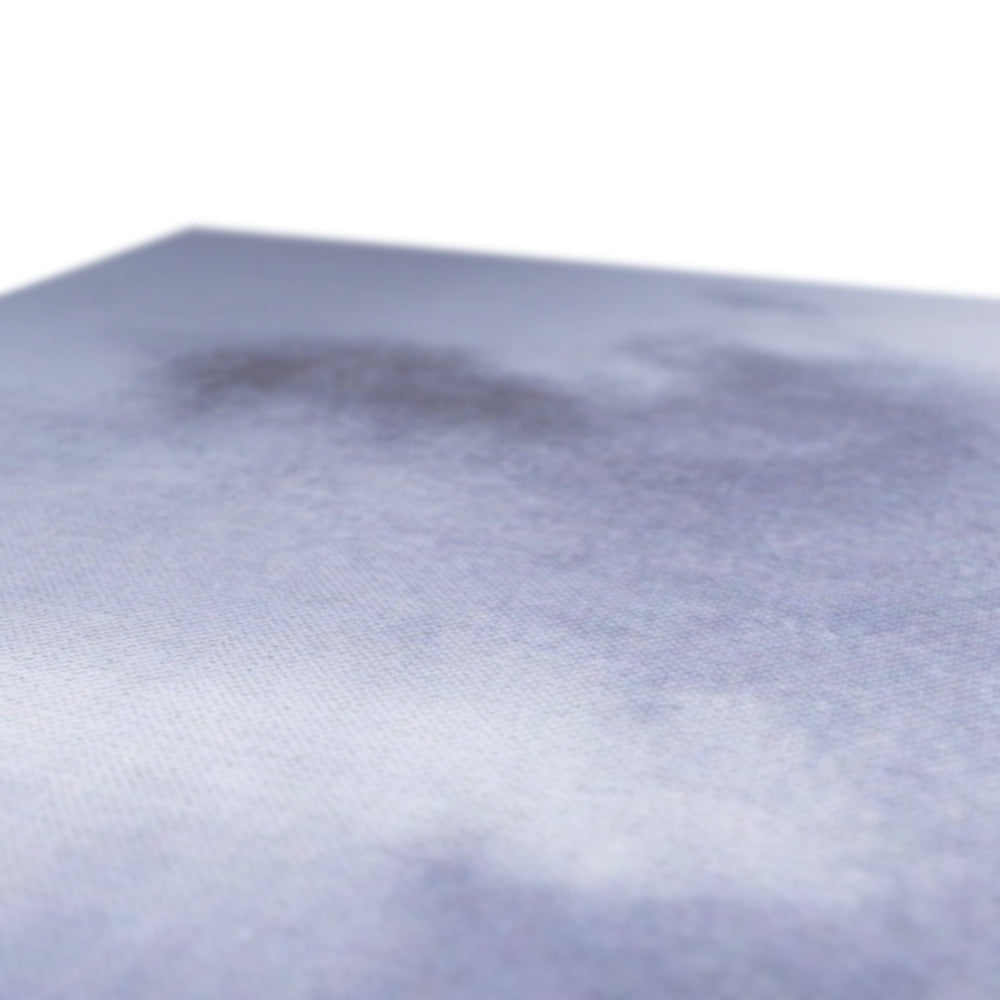 White textured fabric pillow cover with gray stain, Brooding Glen Varagil Canvas