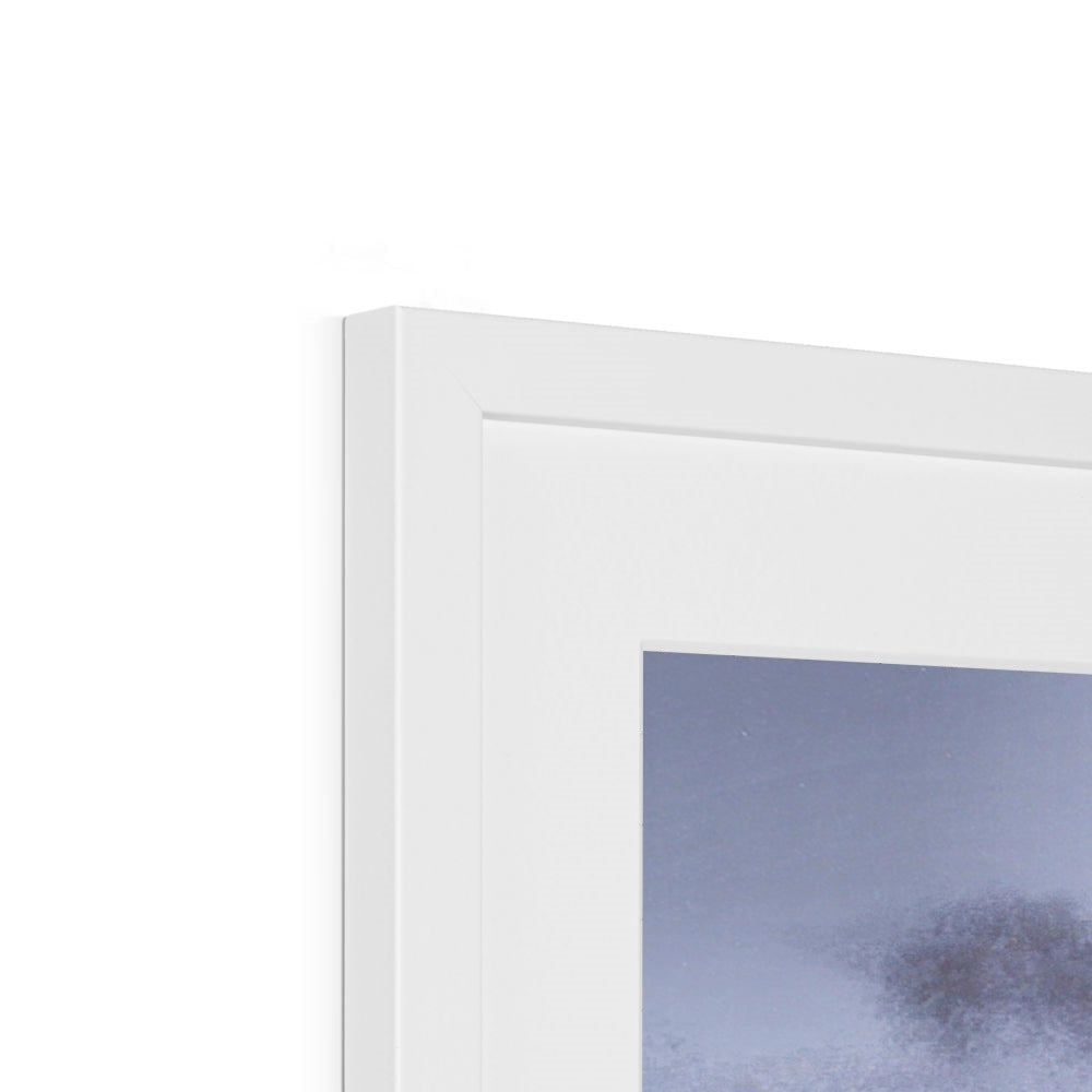 White matte rectangular frame for Brooding Glen Varagil Art Print