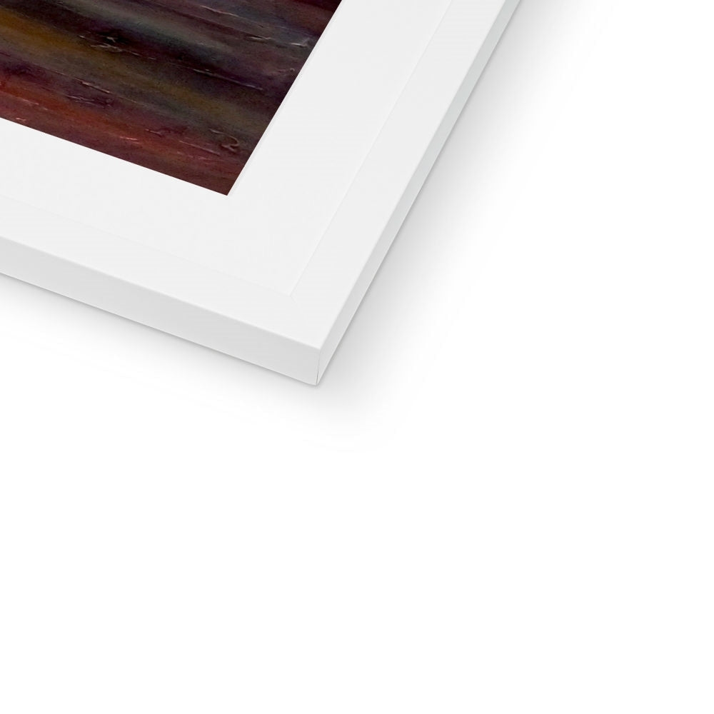 White matte frame with brooding Holy Loch abstract print