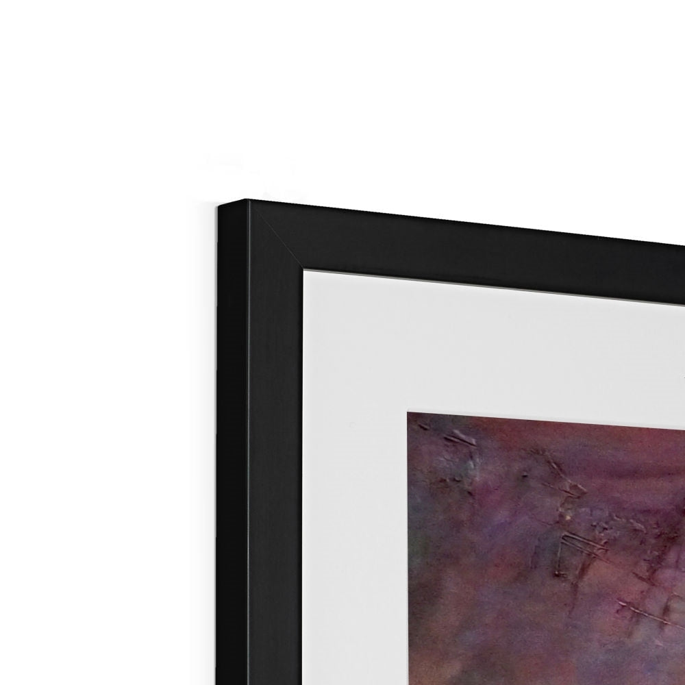 Black matte frame with white mat and abstract Brooding Holy Loch artwork