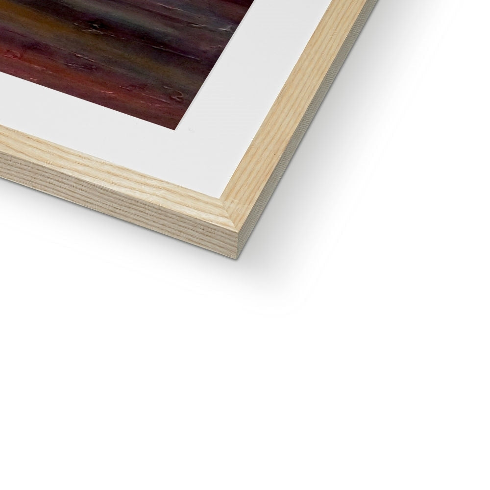 A Brooding Holy Loch abstract print in wooden frame with white mat