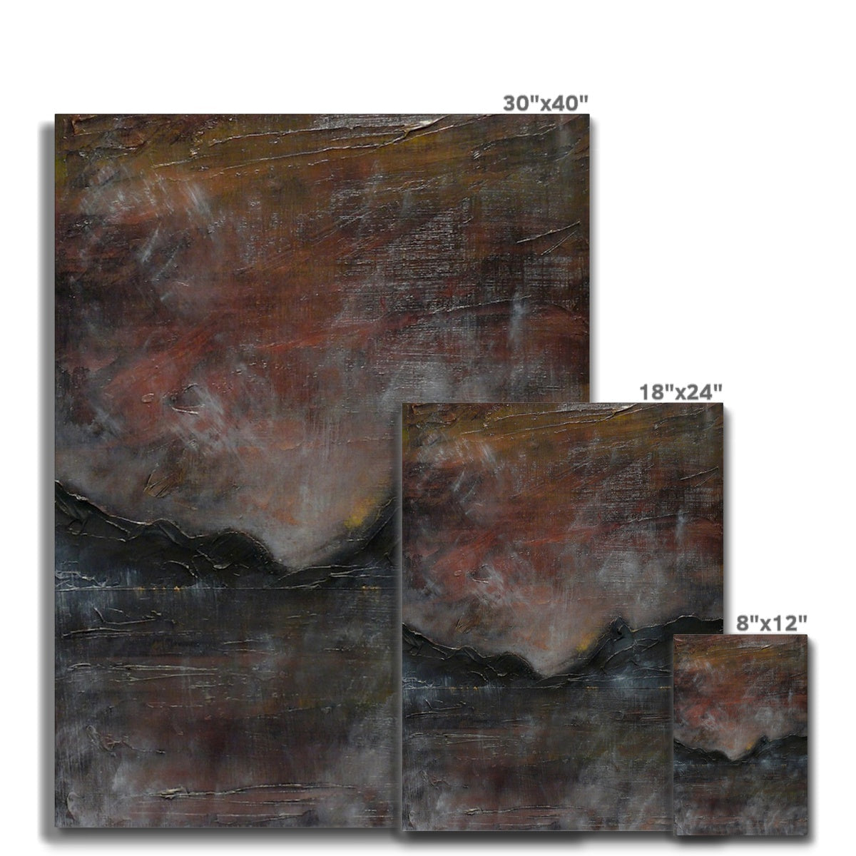 Abstract A Brooding Pap Of Glencoe landscape in earthy tones