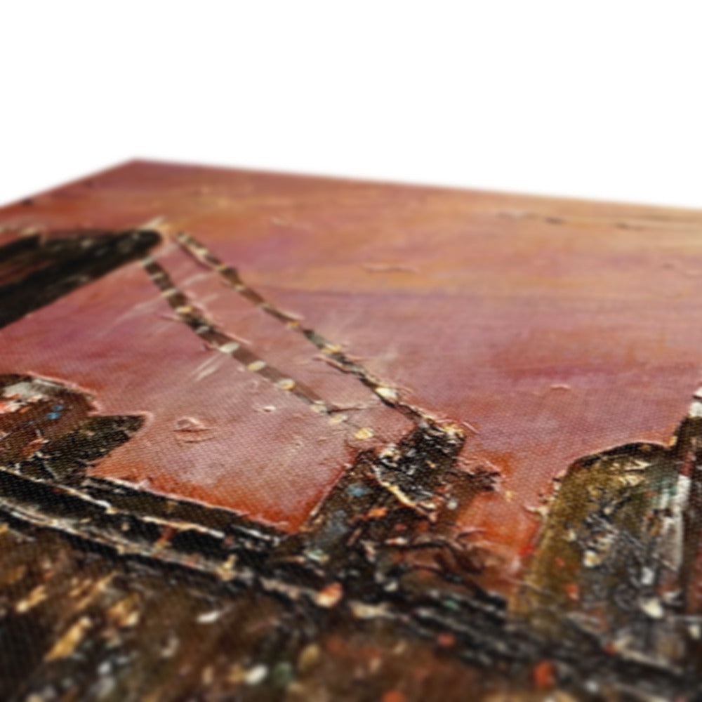 Brown leather wallet chain with black accents and gold hardware