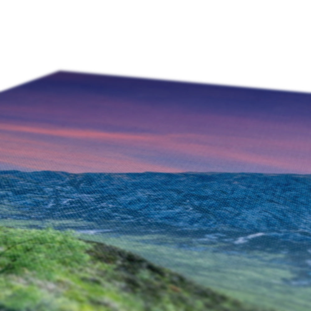 Buachaille Etive Mor dawn ocean wave canvas print in blue hues