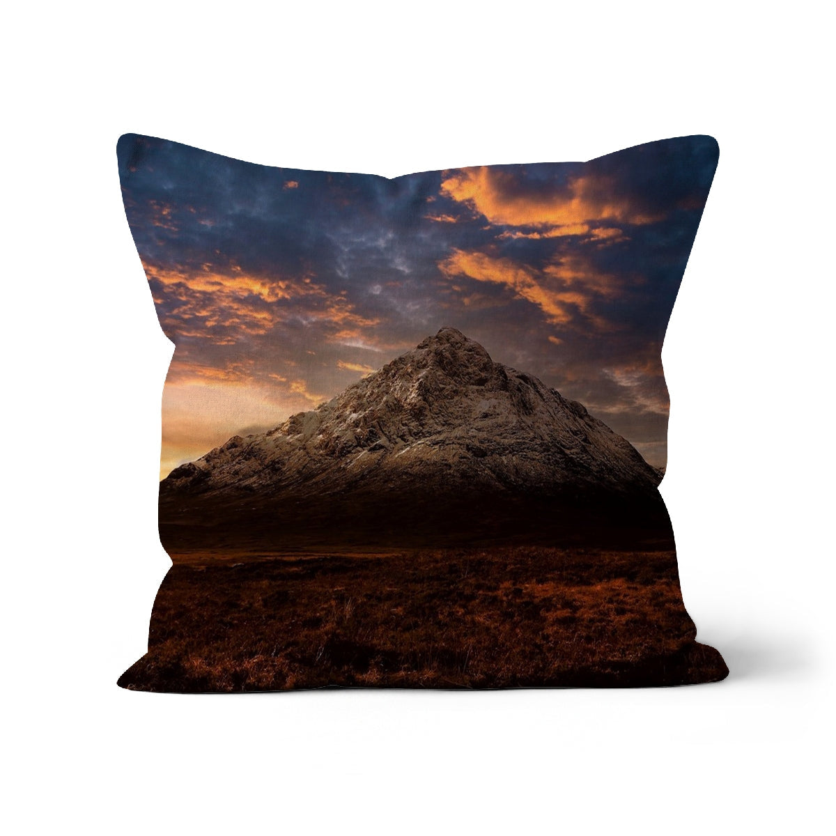 Buachaille Etive Mor Dusk 18x18 inch mountain sunset pillow cover