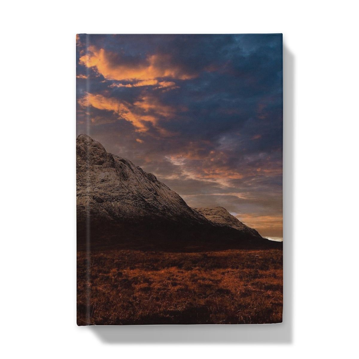 Canvas print of Buachaille Etive Mor dusk mountain landscape sunset in journal