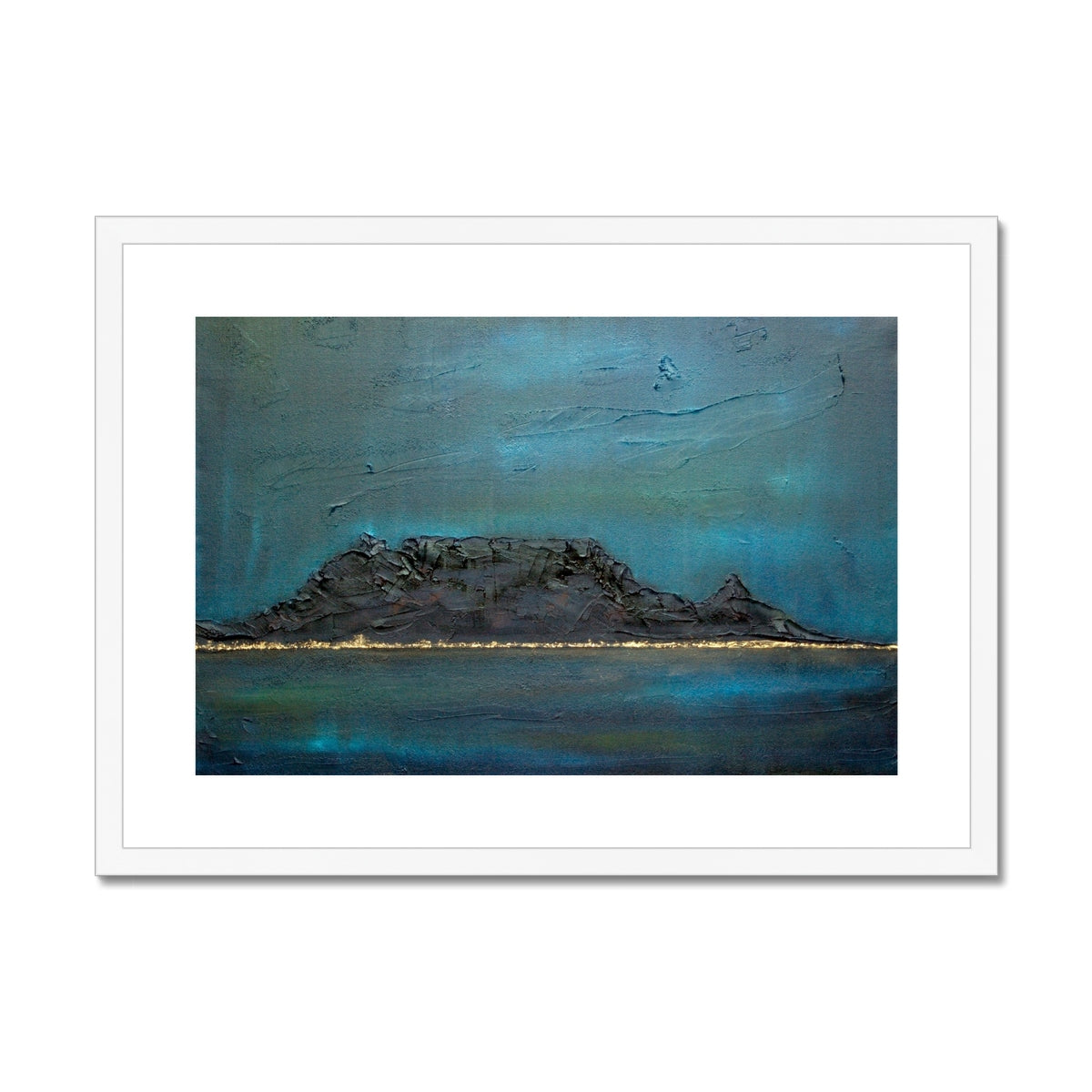Framed Table Mountain South Africa black print wall art