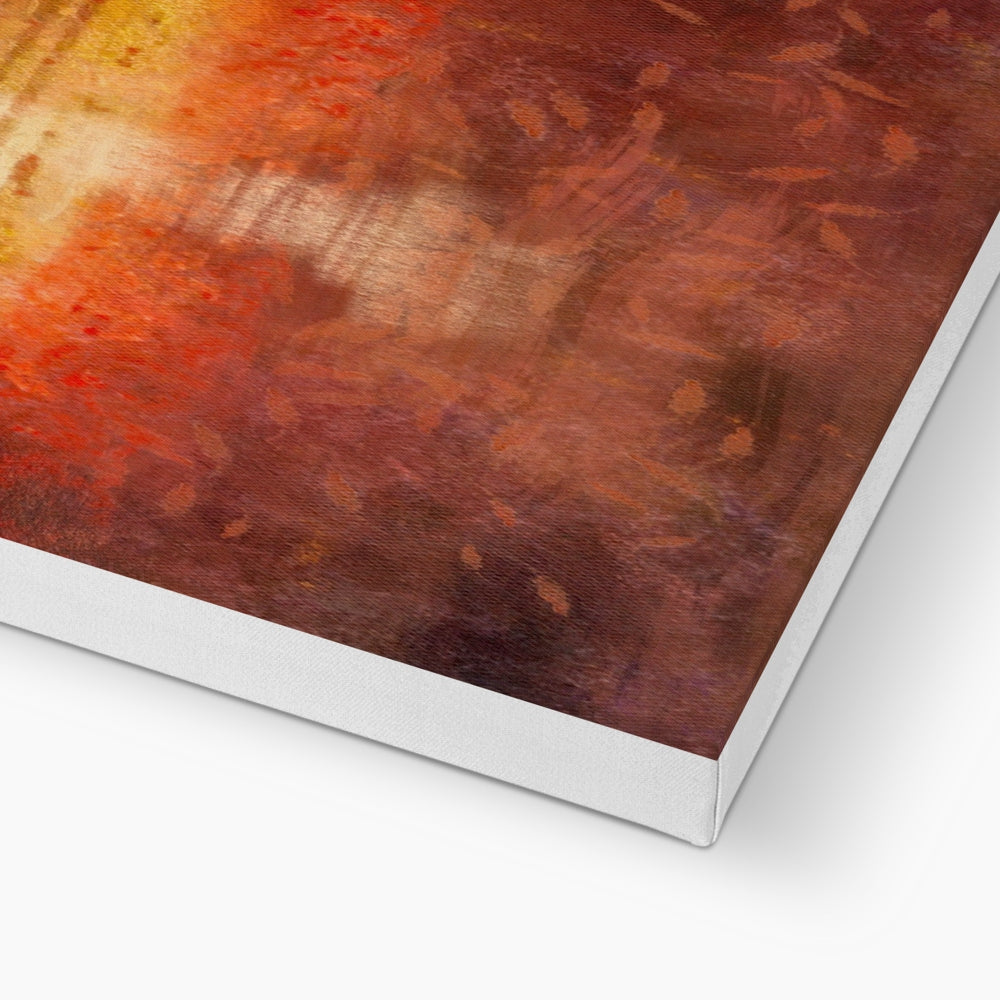 Calgary Beach Sunset Mull copper-toned textured canvas art print